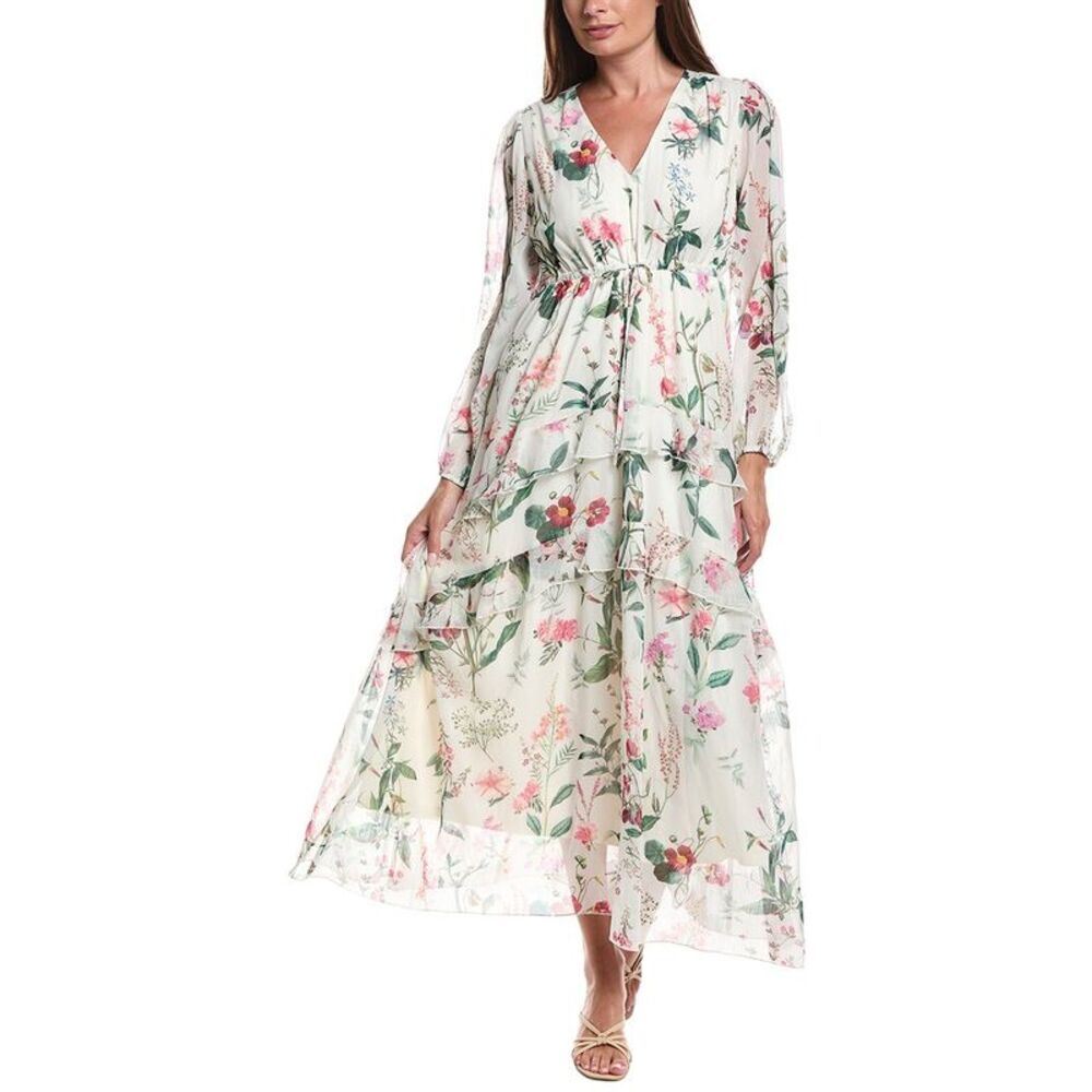 Layered With Love Womens  Ruffle Maxi Dress, Navy